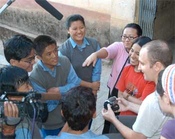 Yeshi Khando and students