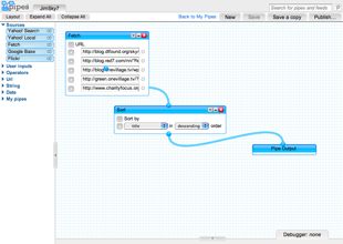 Yahoo Pipes screen shot