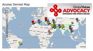 Access Denied Map - GlobalVoices ADVOCACY