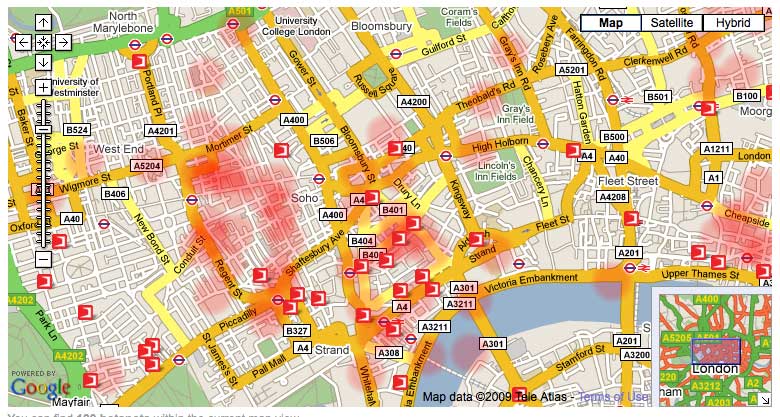 BT OpenZone London map